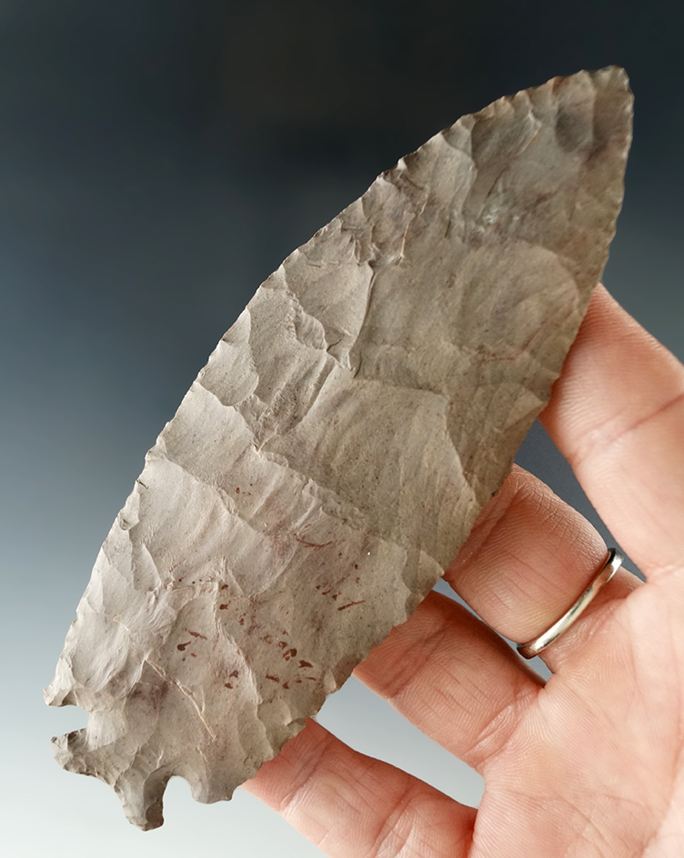 Uniquely styled based on this 4 13/16" Benton made from Buffalo River Chert, found in Tennessee.