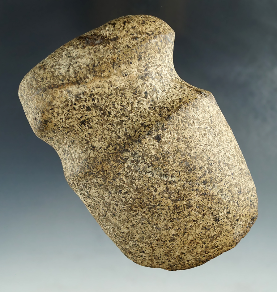 4 1/2" long full grooved Axe made from straw granite found in Peru Township, Huron Co. Ohio.