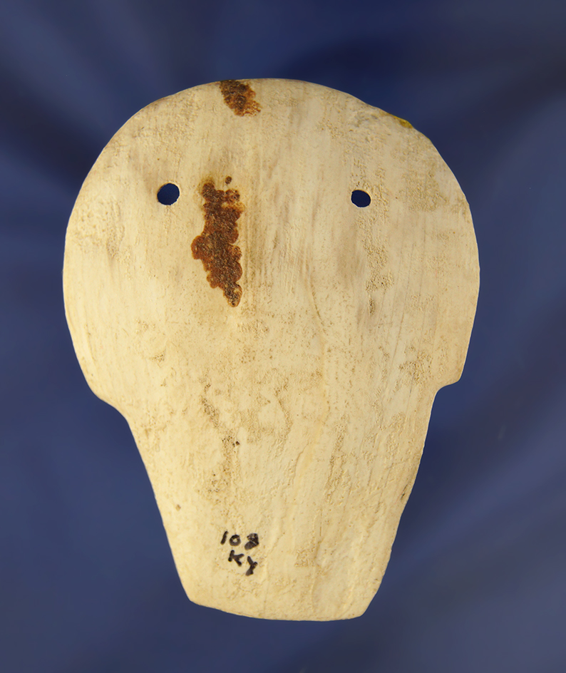 3 3/8" tall Shell Mask found in Kentucky. Pictured on page 189 in Hothem's Antler Bone and Shell