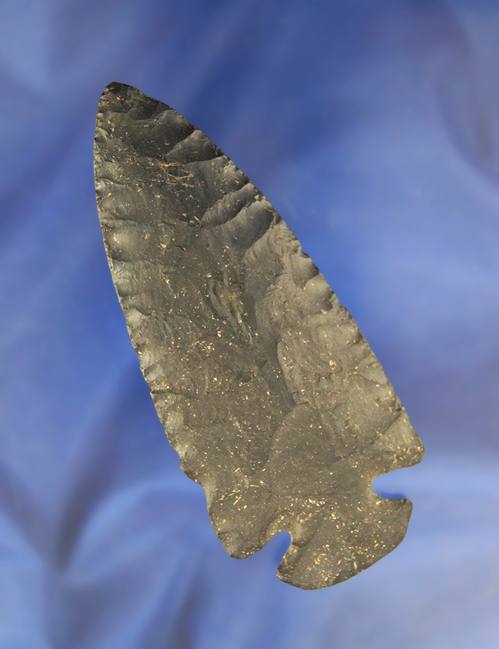 4" Dovetail made from Coshocton Flint. Found in Jay Co., Indiana.