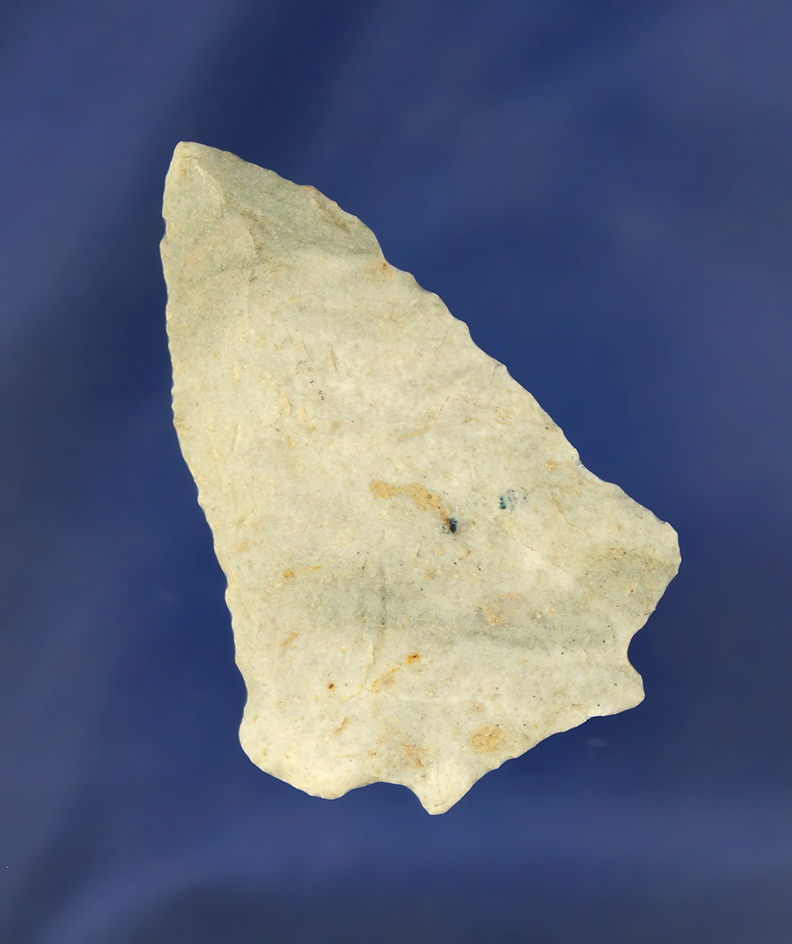 2 5/16" Decatur made from Indiana Green flint and found in Indiana.