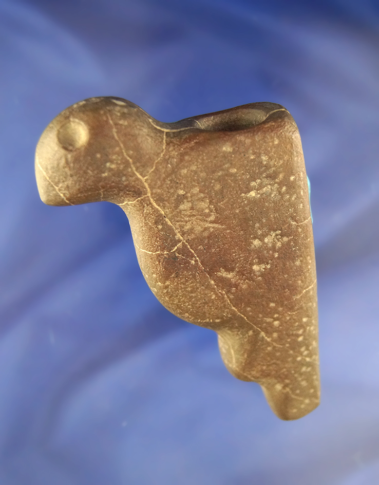 4" Bird Effigy Stone Pipe found in Ohio pictured on page 142 in Hothem's Indian pipes book.