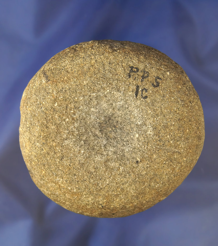 3 7/16" Diameter Double Cupped Discoidal found in Ohio.