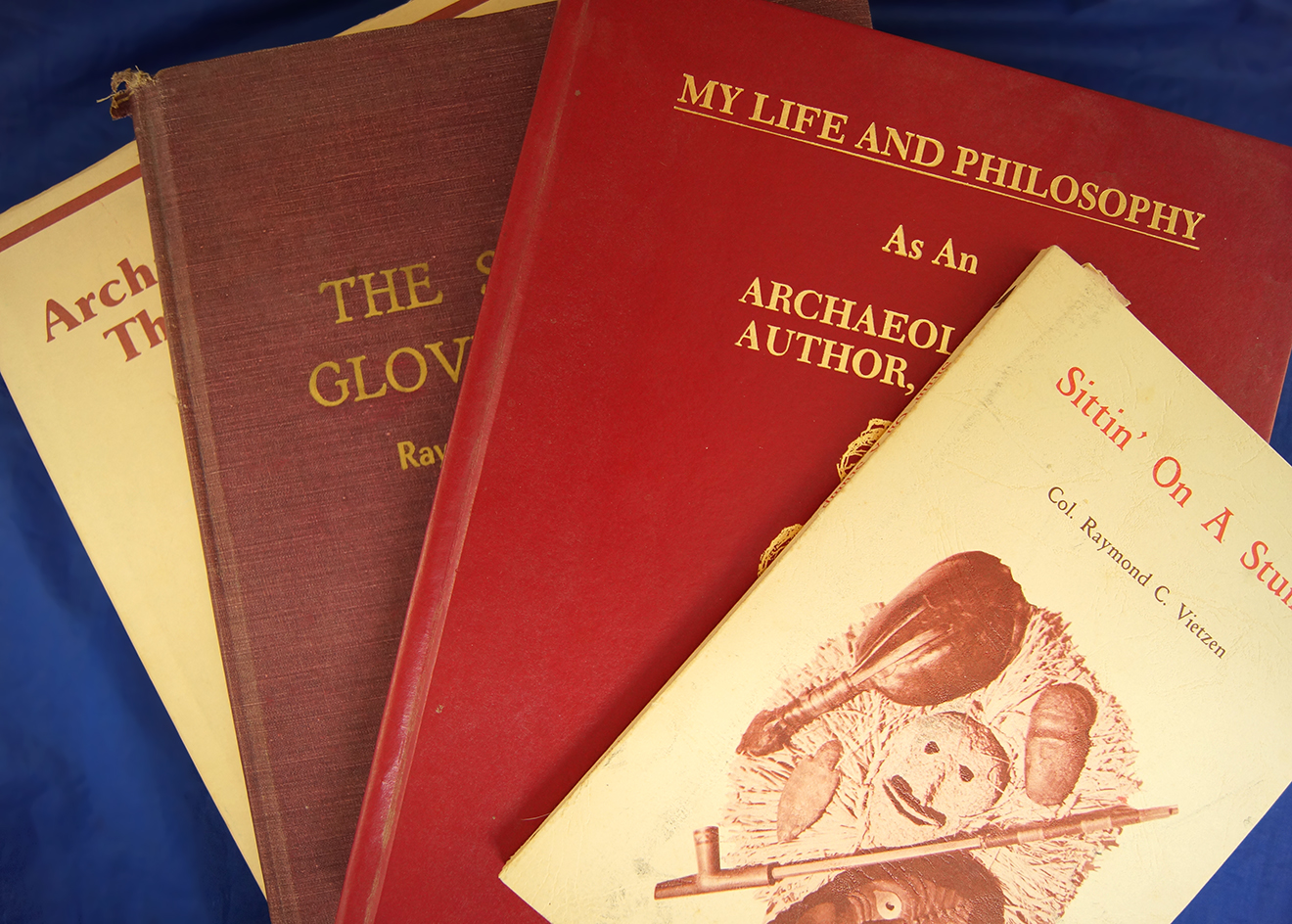 4 books by  Vietzen including: Sitting on a stump, My Life, Glovers Cave, Arch around the Great Lake