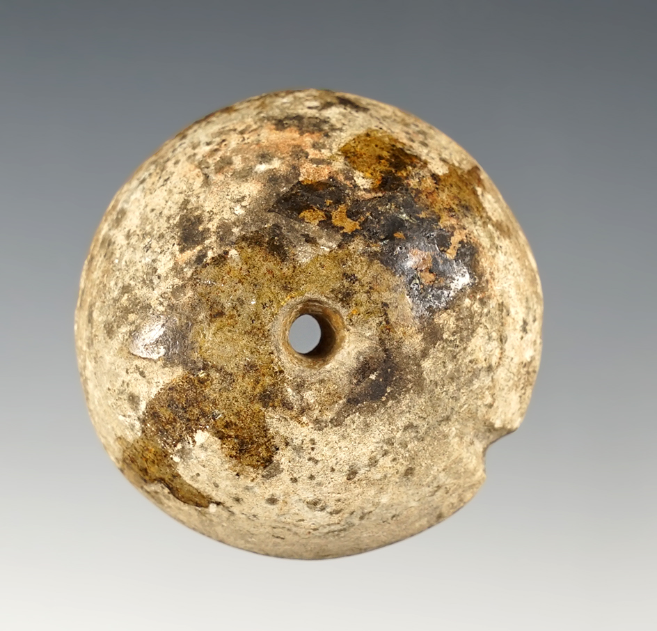 Very unique 1 7/8" Circular Pendant w/ suspension groove at the top. Ex. Dr. Young, King.