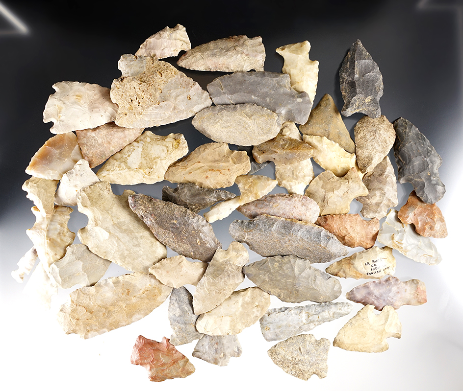 Set of 50 points found in Indiana & Michigan. The largest is 2 1/2".