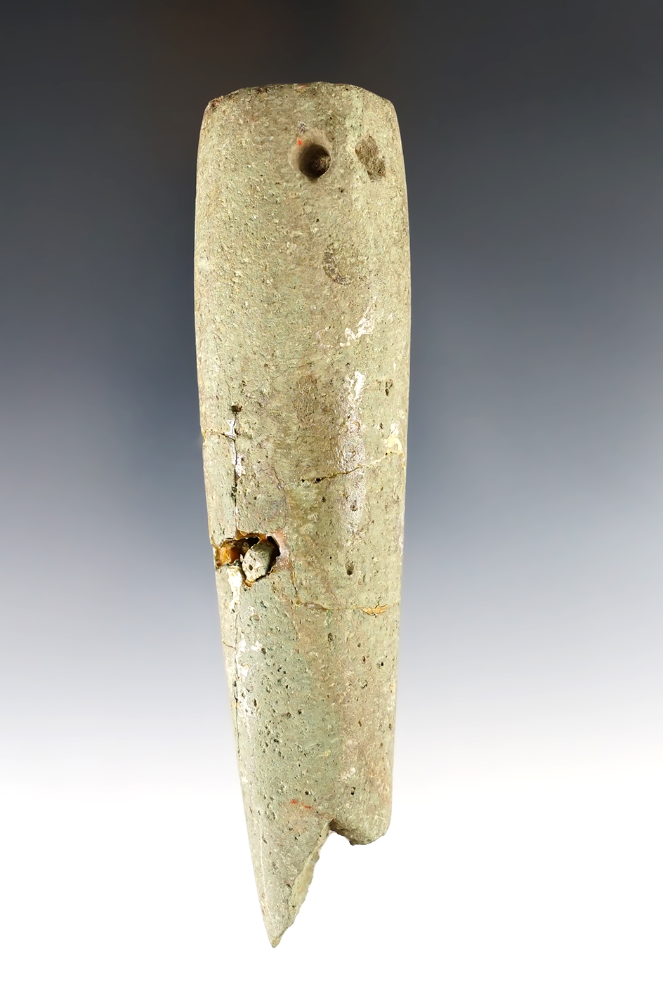 4 15/16" Tube Pipe - drilled for suspension. Found around Hood River Co., Oregon. Glued.