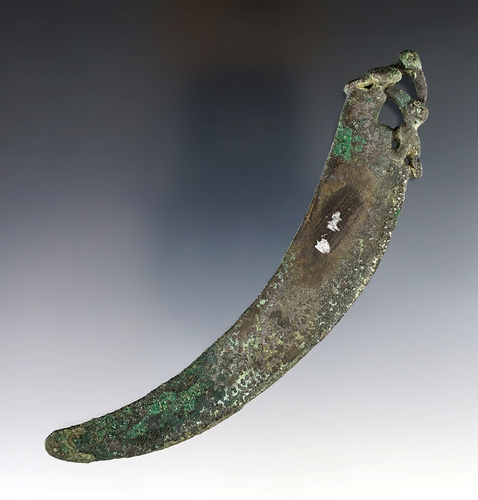 Found in Peru: 5 1/4" Andean Condor mother feeding chick. Patinated Copper. Rare artifact!