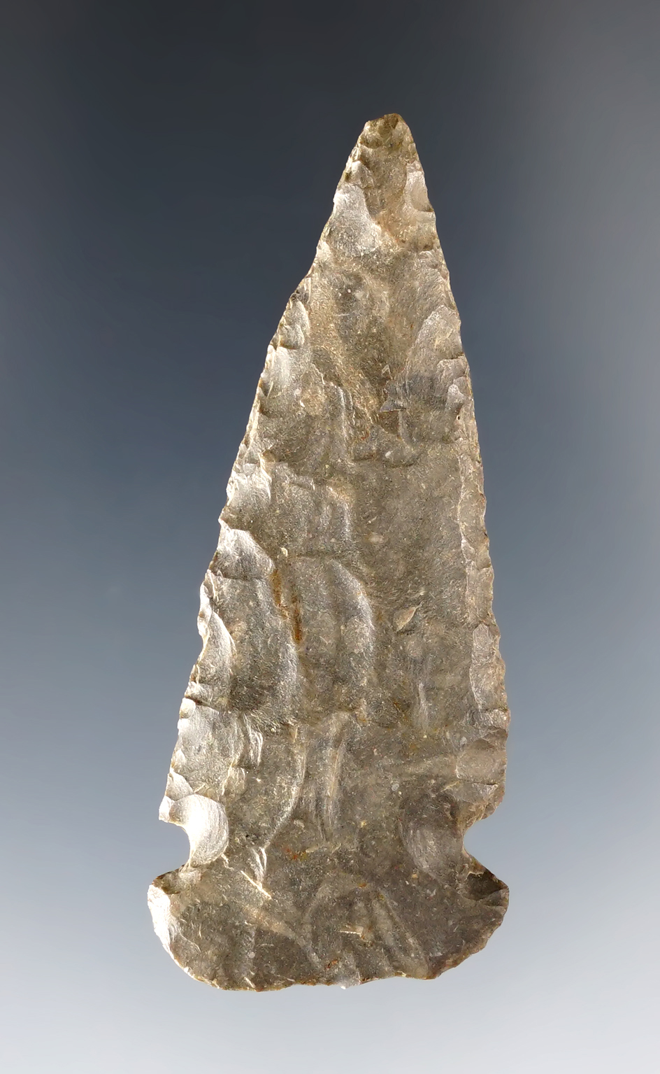 2 1/8" Sidenotch point found in New Jersey. Well patinated.