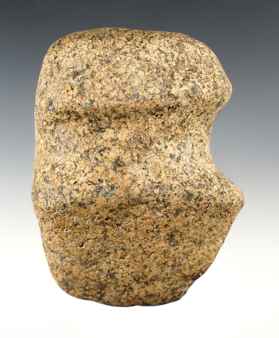 Fine 4 3/8" long 3/4 Grooved Axe made from pink speckled Hardstone. Adams Co., Ohio.