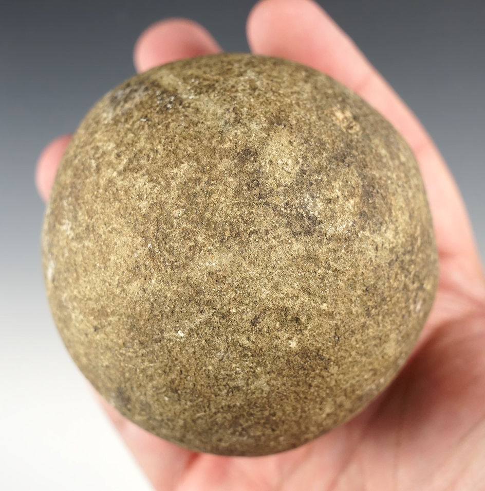 3" Hardstone Gameball in fantastic condition. Found in Allen Co., Ohio.
