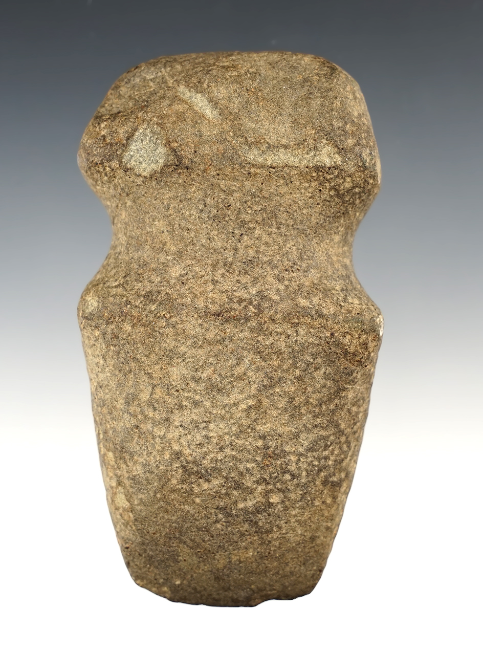 Unique 1/2 Groove Hardstone Axe found near Byhalia, Union Co., Ohio by Terry Henderson.