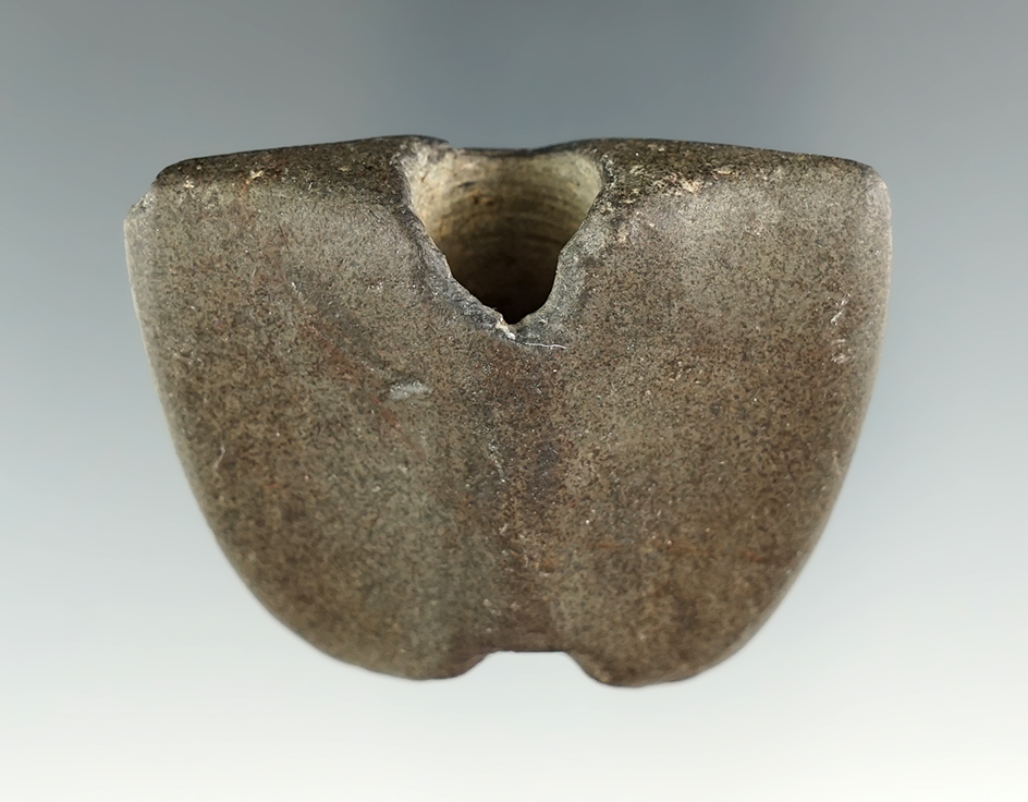 2" Miniature Wing Bannerstone made from Hardstone. Richland Co., OH. Ex. Hooks. Bennett COA.