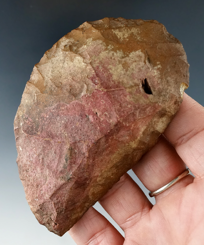 Nicely patinated 3 3/4" Paleo Uniface Knife found in Alachua Co., Florida.