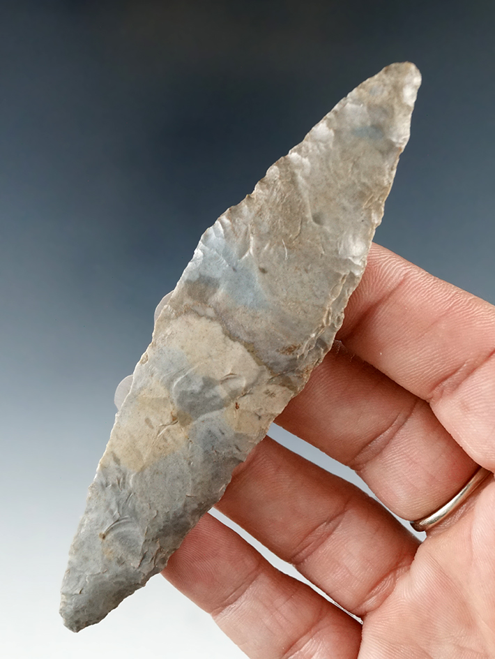 4 1/16" Harahey Knife made from Boone chert found in Oklahoma.