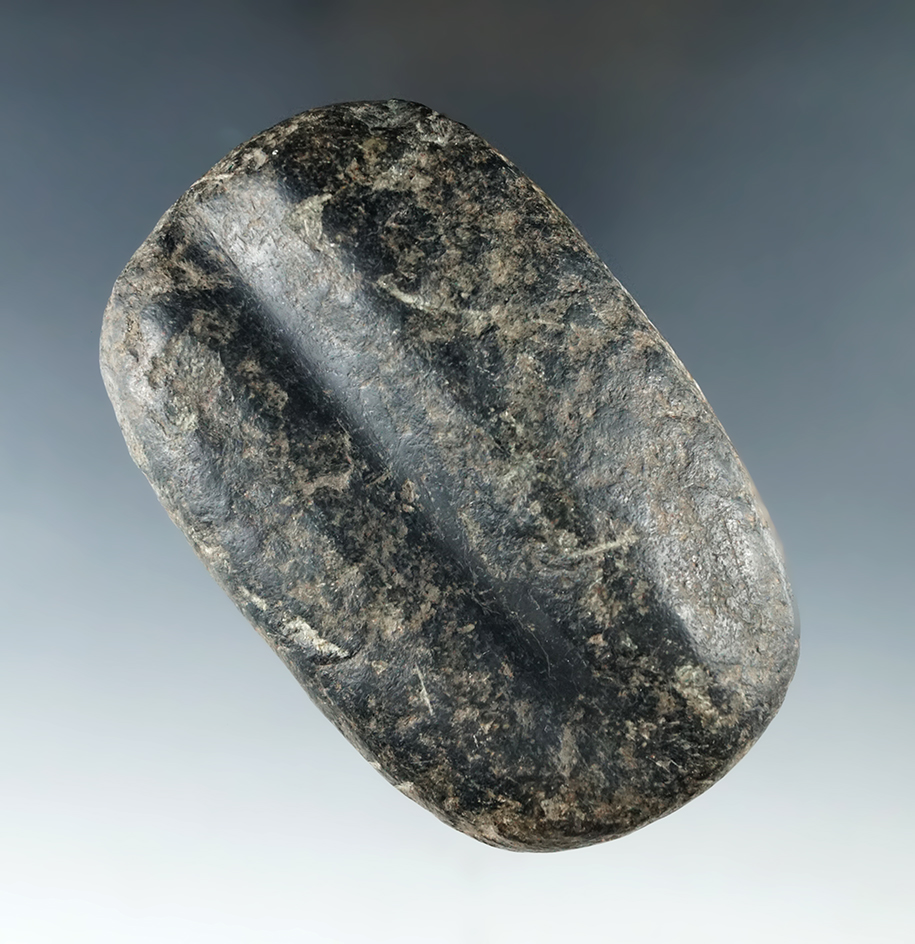 3 9/16" Arrow polishing stone with a nice groove and good use wear found in Arizona.