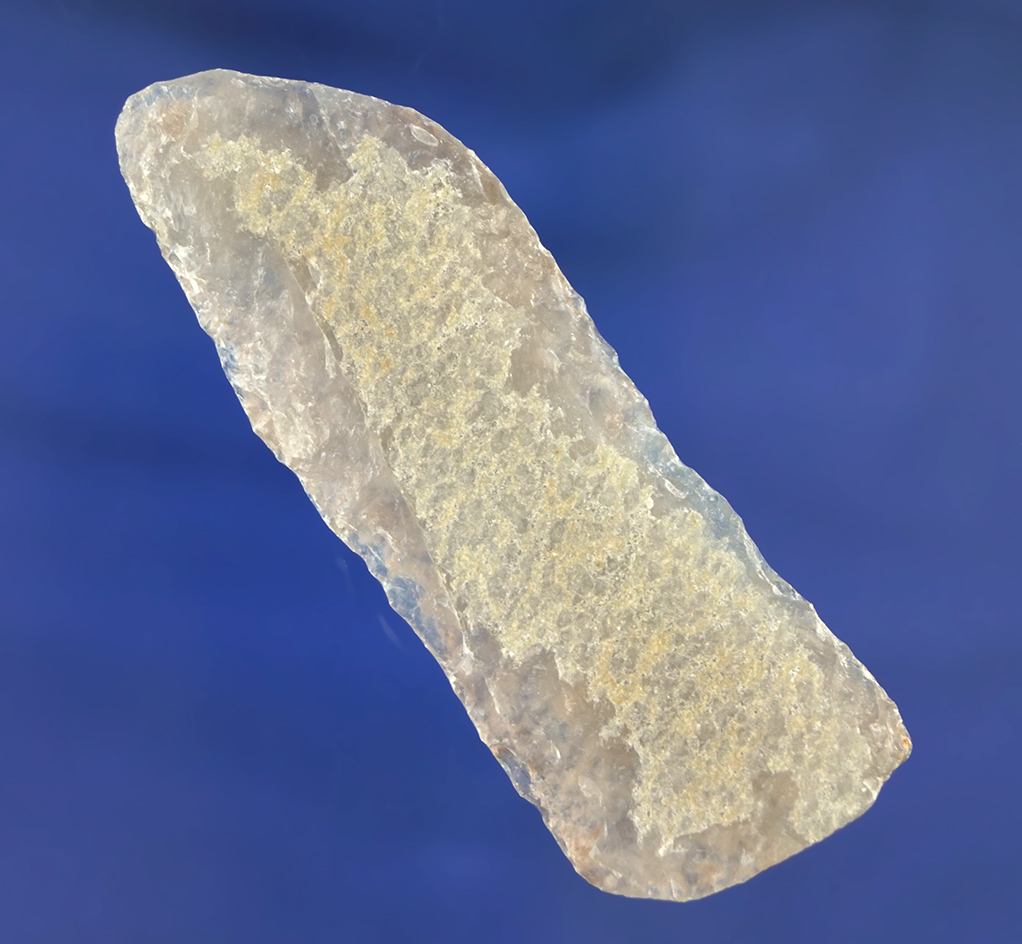2 15/16" "Badlands" Knife made from beautifully translucent sheet chalcedony- South Dakota.