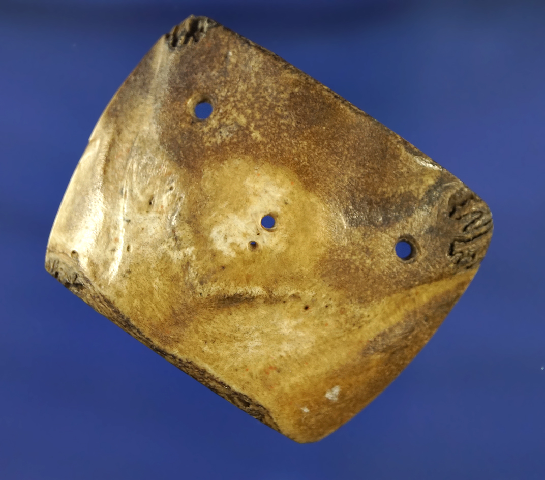 Sale highlight! Very unique 1 15/16" Gorget  - Bracken Co., Kentucky made from an animal skullcap.