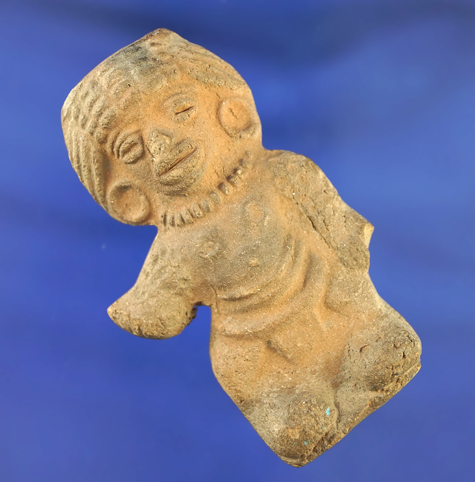 2 5/8" pre-Columbian clay figure from Mexico..