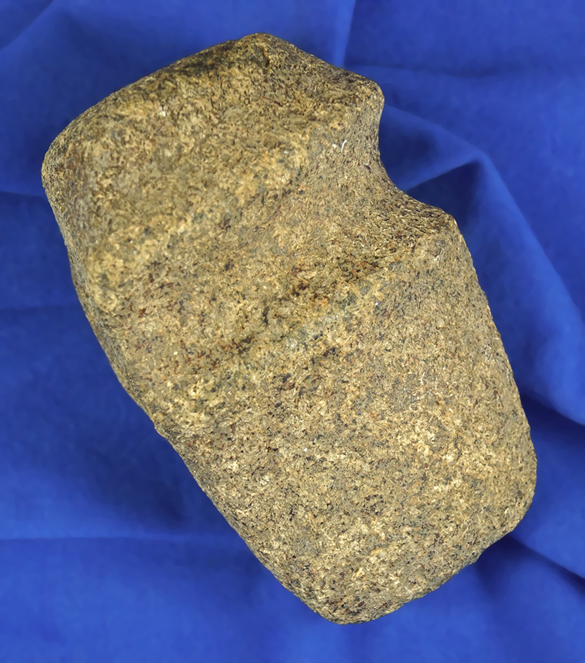 4 3/4" Raised Ridge 3/4 grooved Axe found in Troy Ohio. Ex. Clara Edminson.  Bennett COA.