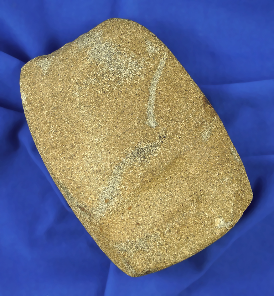 6" rare style 1/2 grooved Axe found in the LeSalle Co., Illinois.  Meadows and Bennett COA's.