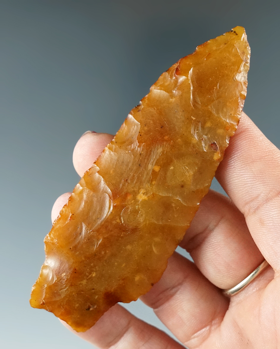 3 5/8" Savannah River made from beautiful translucent material found in Baker Co., Georgia.