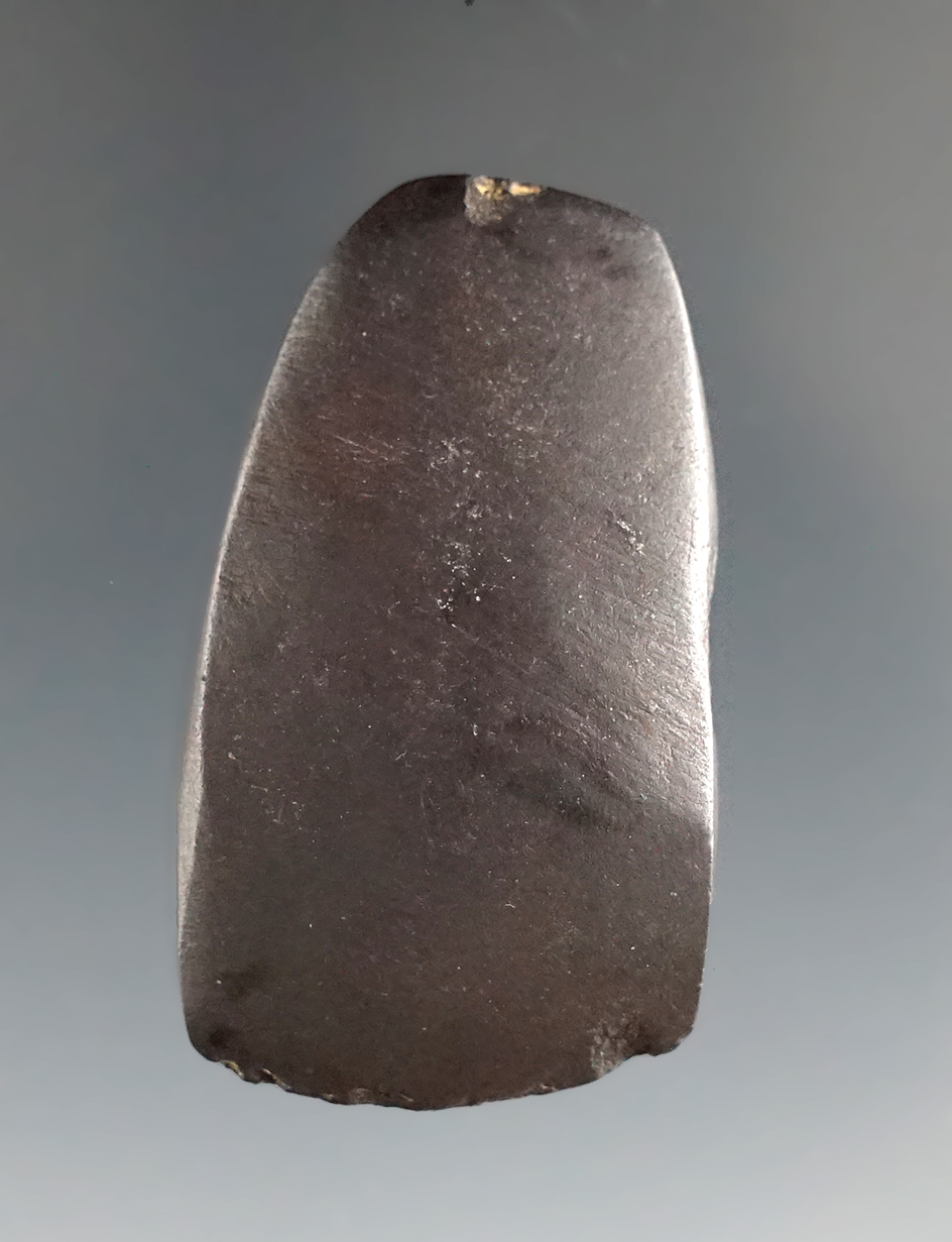 1 3/4" miniature hematite Celt found in Montgomery Co., Kentucky.