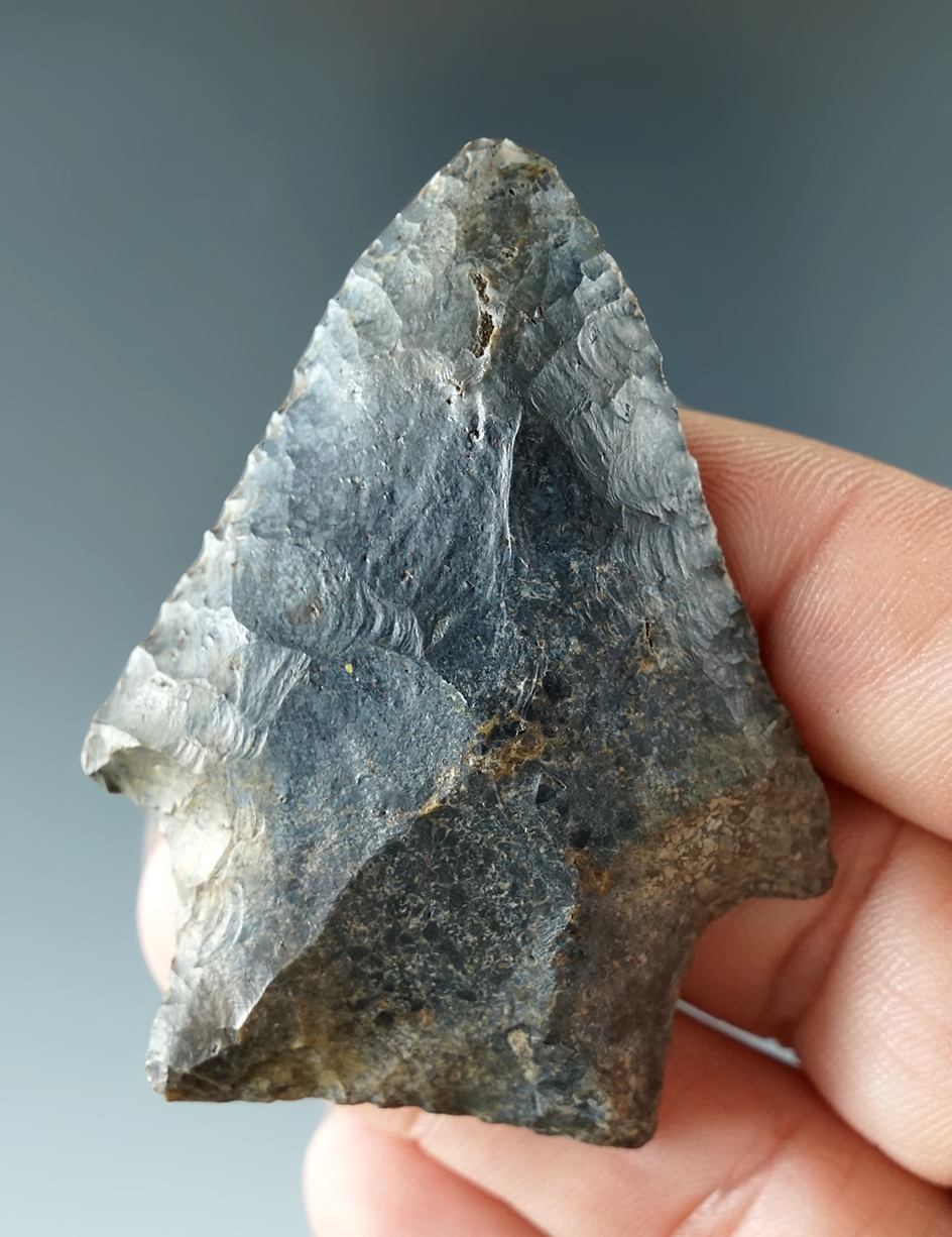 2 1/4" Wacissa that is nicely styled found in Gilchrest Co., Florida. Made from Coastal Plains chert