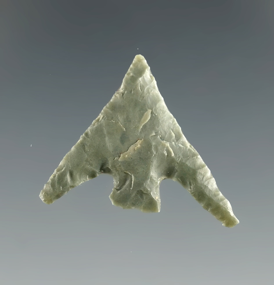 7/8" Gunther made from green Franciscan chert found in Northern California.