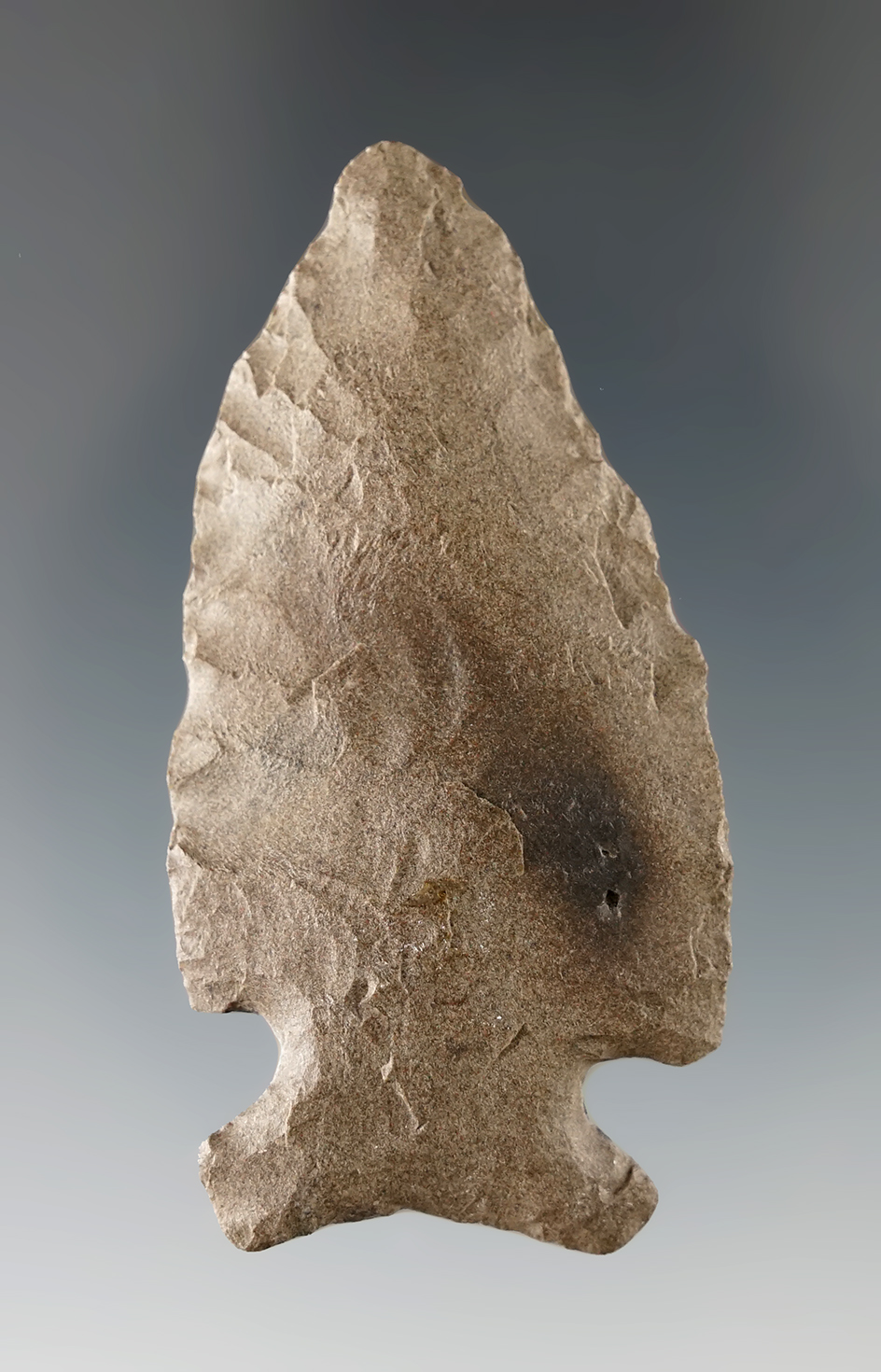 2 5/16" Cornernotch made from Pitkin chert found in Searcy Co., Arkansas.