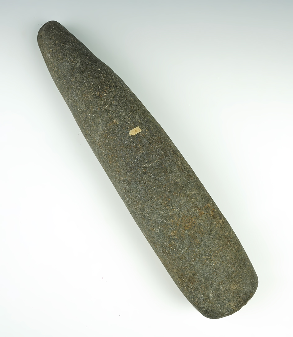 Very large 11 7/8" long pestle found in Ohio.