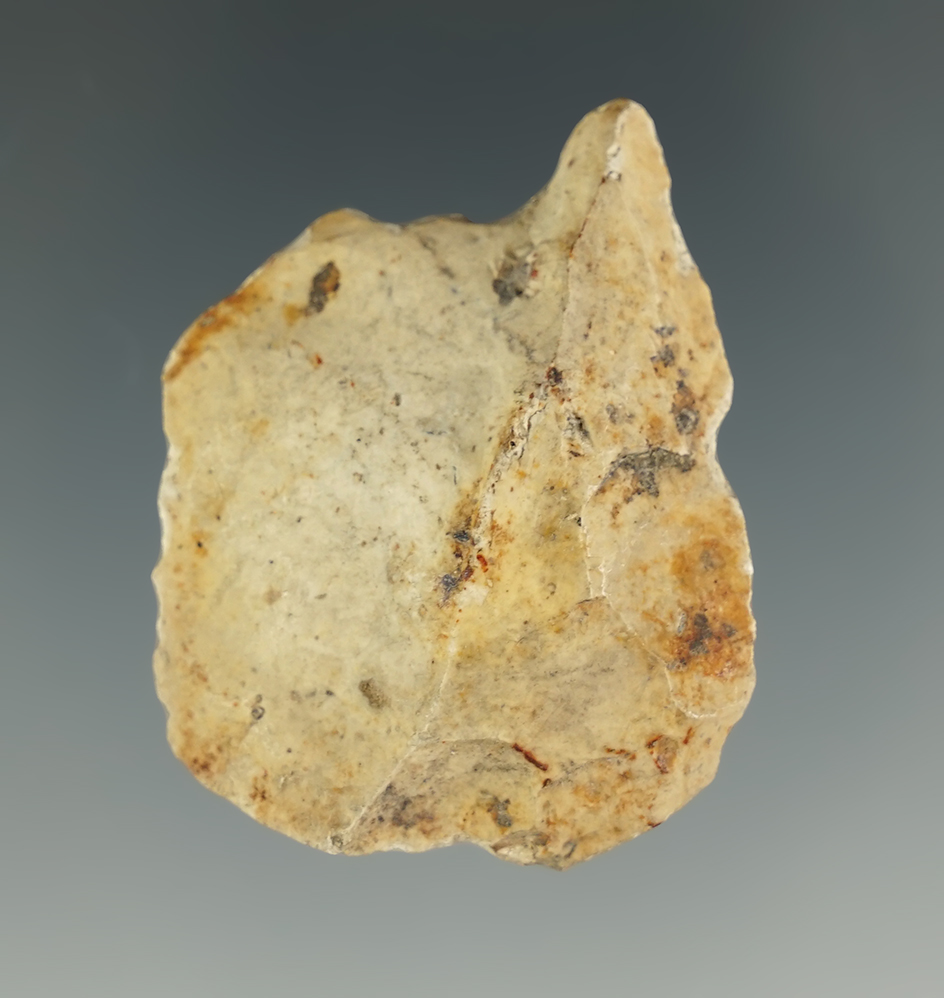 1 5/8" Early Mousterian perforator tool found in France. Collection of Warren K. Moorehead.