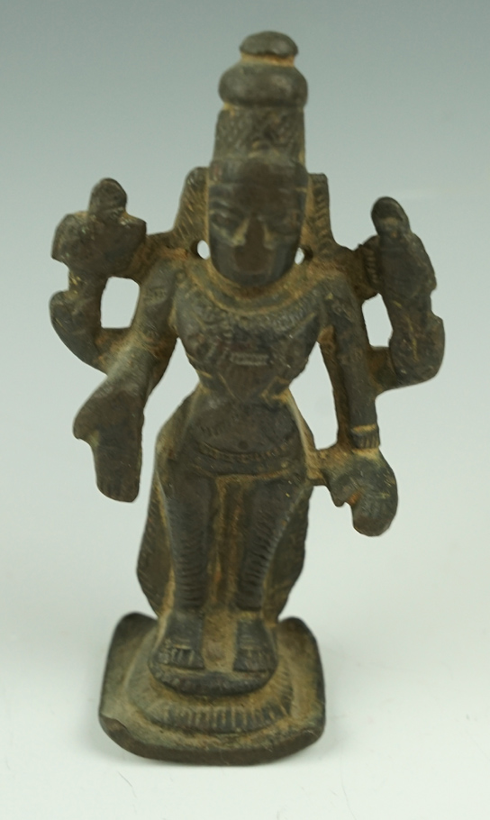 Excellent detail on this 3 5/8" tall vintage bronze Hindu statue.