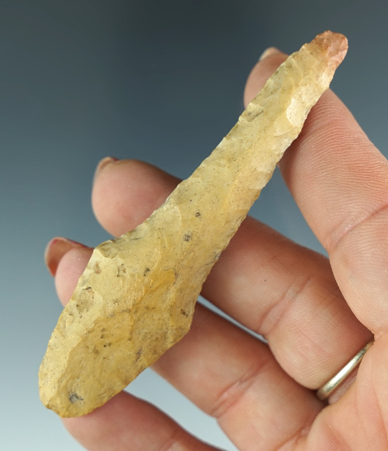 3 1/4" Woodland Drill made from Crowley's Ridge Kabul Chert found in southern Missouri.