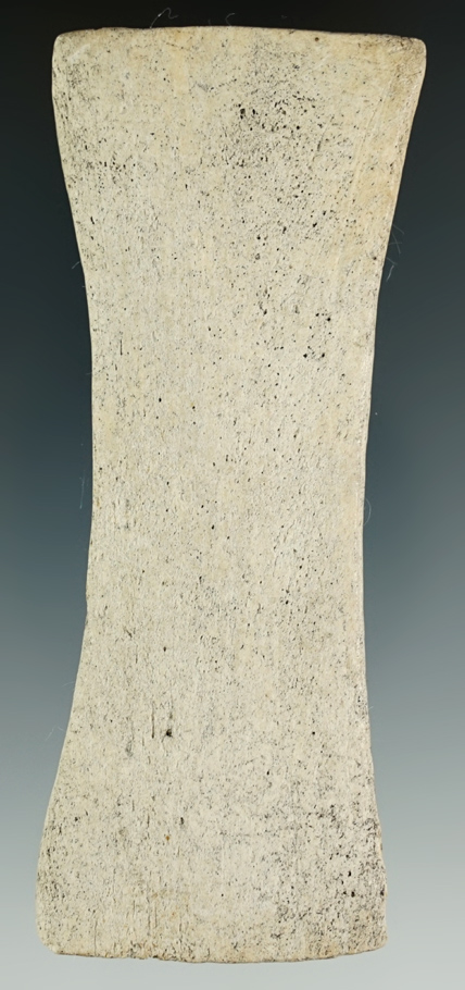 4 1/8" nicely styled Biconcave bone ornament found in Klickitat Co., Washington.