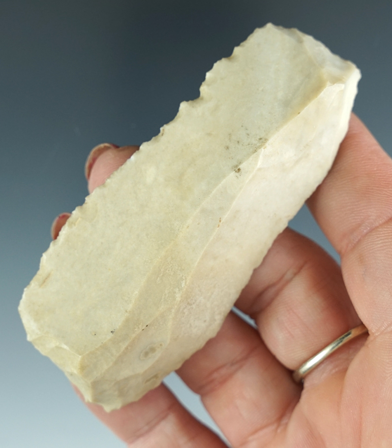 Early Paleolithic 3 1/8" flaked knife found in Jericho, Palestine.