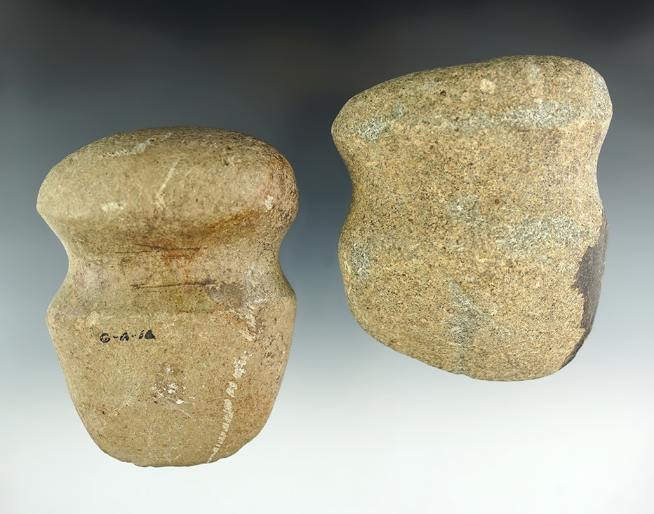 Pair of Full Grooved Axes found in Lenawee Co., Michigan. Largest is 3 3/4".