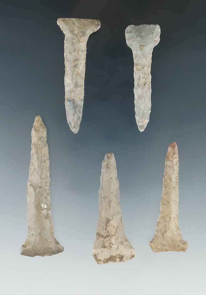 Set of five drills found in Tennessee, largest is 2 1/2".