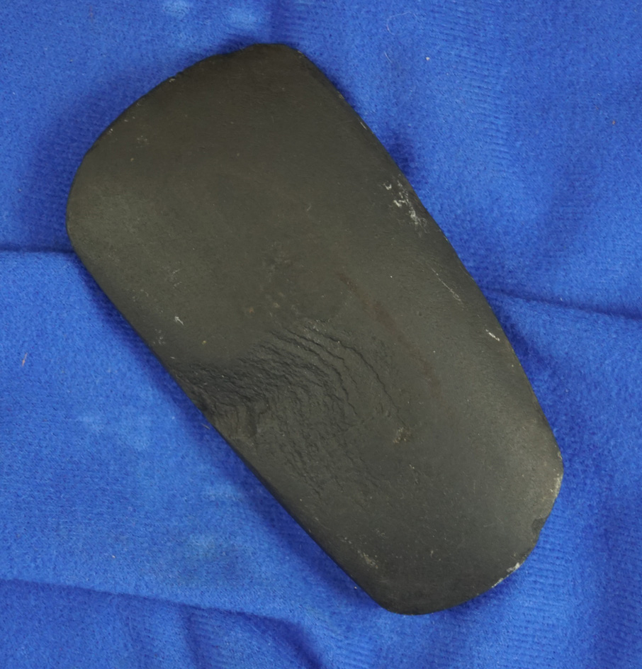 4 1/2" flat slate Adze found in Michigan. Collected prior to 1950, Ex. Phil Wagle collection.