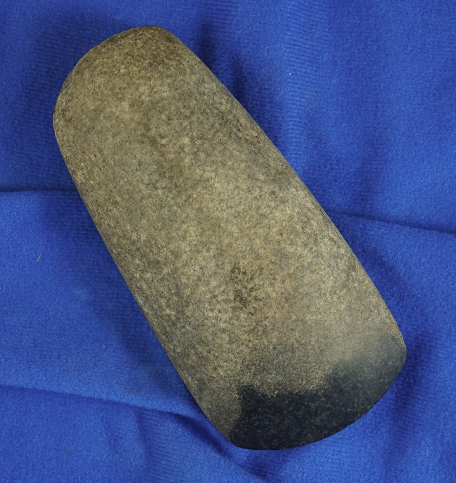 Excellent style on this 5 3/8" Hardstone Adze with excellent use polished to the bit area - Michigan