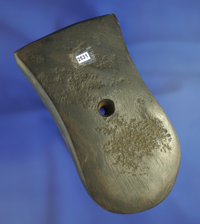 4 1/16" Shield Pendant found in Ohio that is very well patinated.