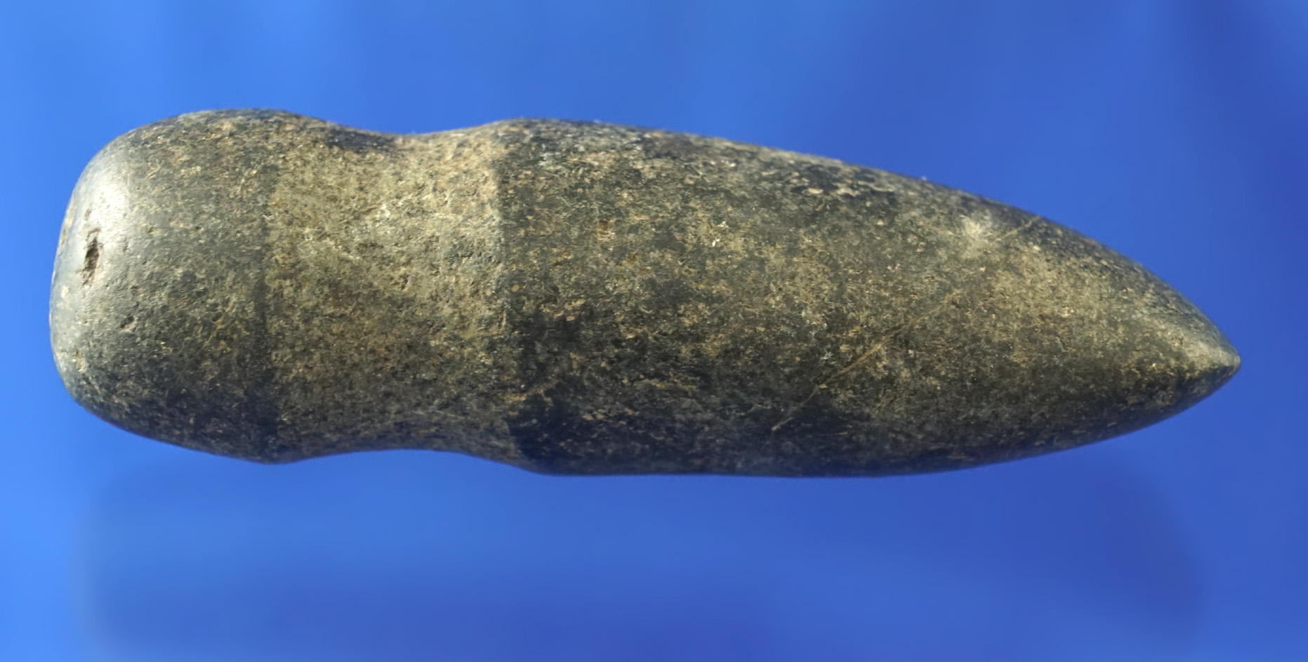 Rare! Miniature 4 5/16" long 3/4 grooved Hohokam Axe found in Arizona. Ex. Bob Olson collection.