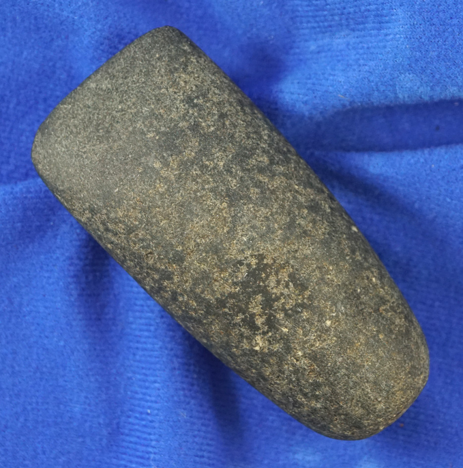 3 9/16" Hardstone Celt with good overall polish found in Ohio.
