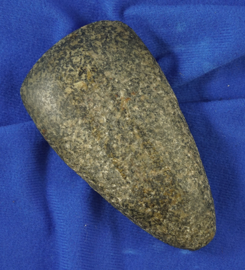 4 1/2" tapered poll Celt with a very nicely polished bit found in Brown Co.,  Ohio.