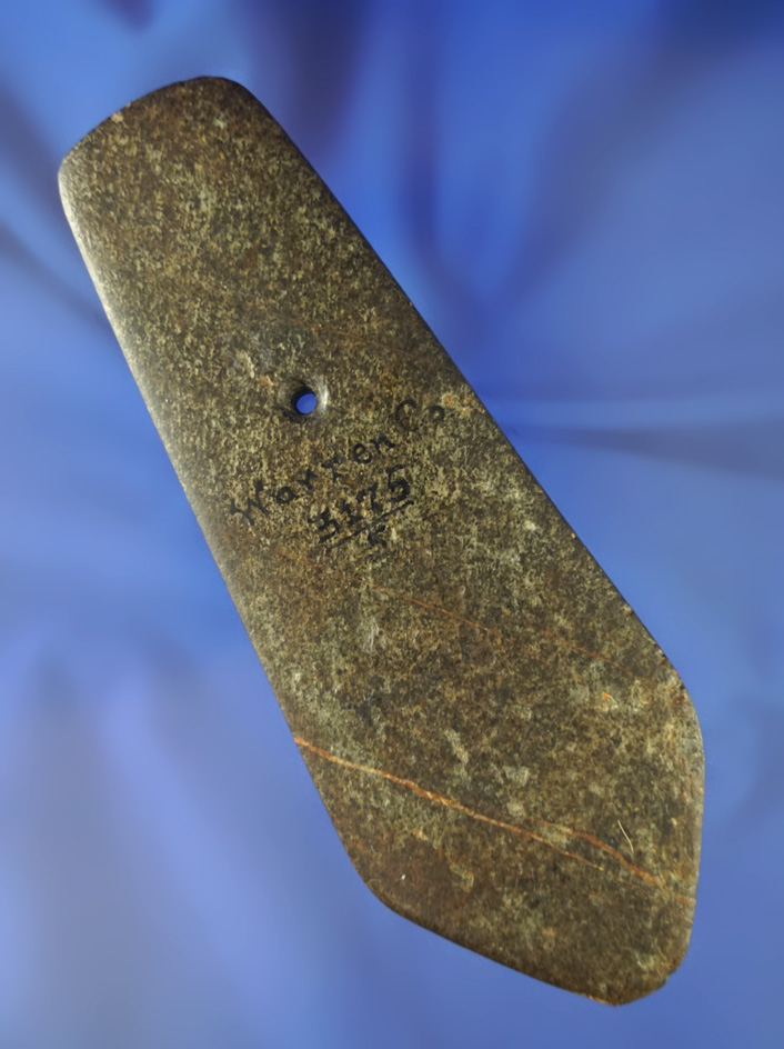 Sale Highlight!  6" Hardstone Shield Pendant - Warren Co., Ohio.   Ex. Meuser 3175/5.  Pictured!