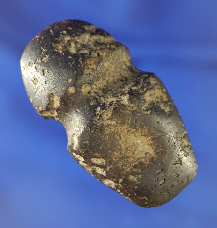 Rare! 2 3/16" miniature full grooved Hematite Axe in excellent condition found in Illinois.