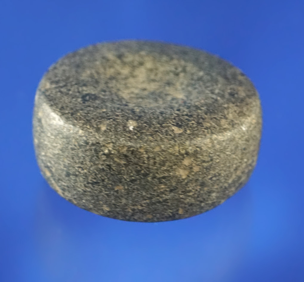 Very nice! 1 9/16" highly polished miniature Double Cupped Discoidal found in Illinois.