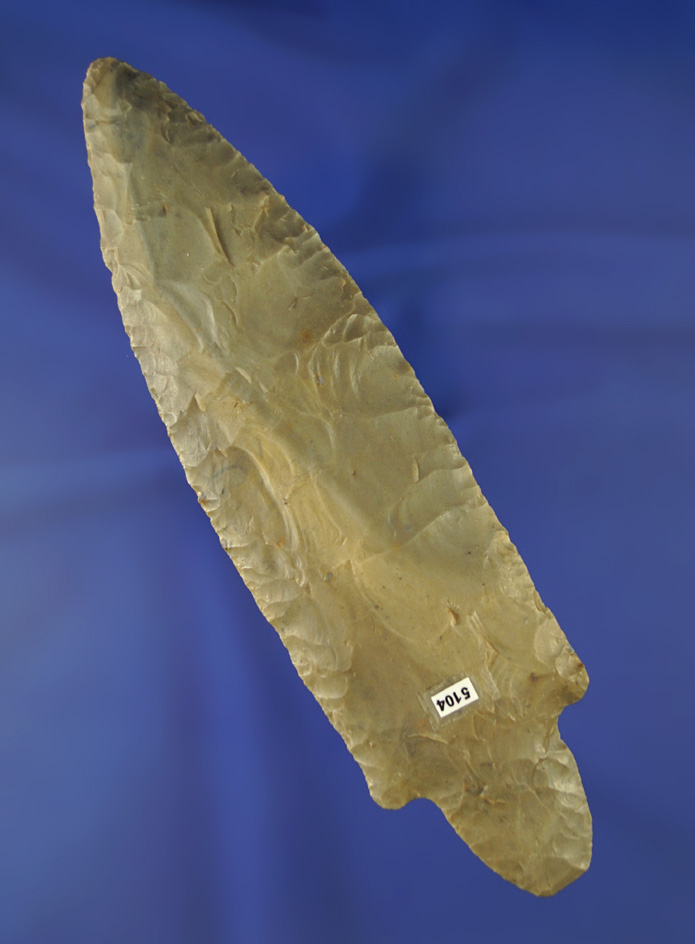 Nice! Very large 6 1/2" Flint Ridge Flint Adena found in Jay Co.,  Indiana. Ex. Lewis Fueling