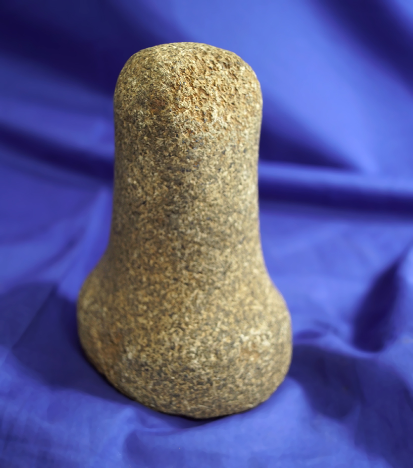 5" Bell Pestle with a Nutting Divot found in Pickaway Co., Ohio.