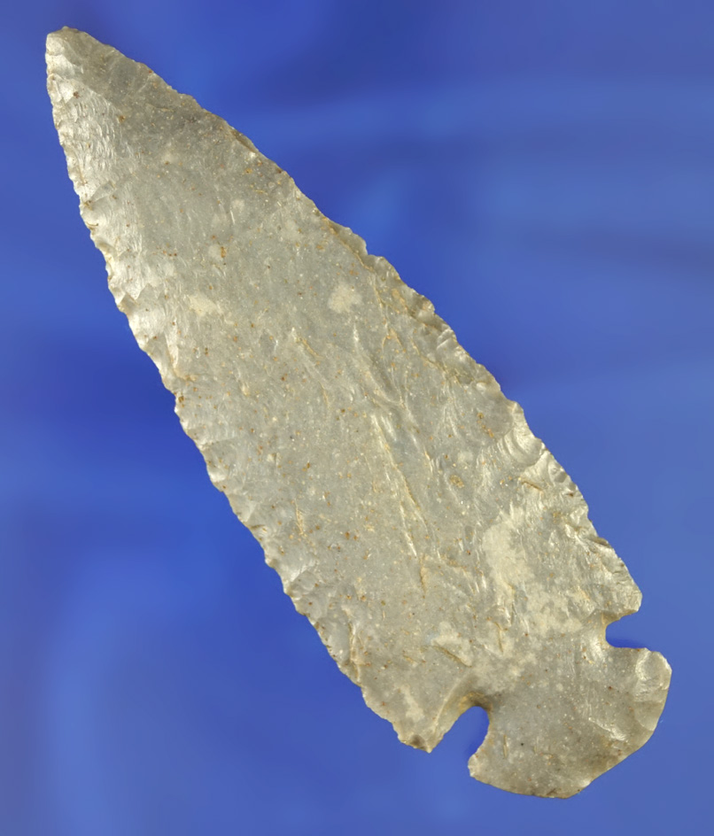 3 7/8" Hornstone Dovetail in very nice condition found in southern Indiana.  Dickey COA.